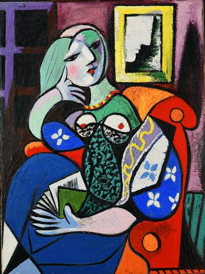 The original Woman With A Book by Pablo Picasso