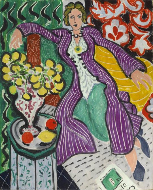 The original Woman in a Purple Coat by Henri Matisse