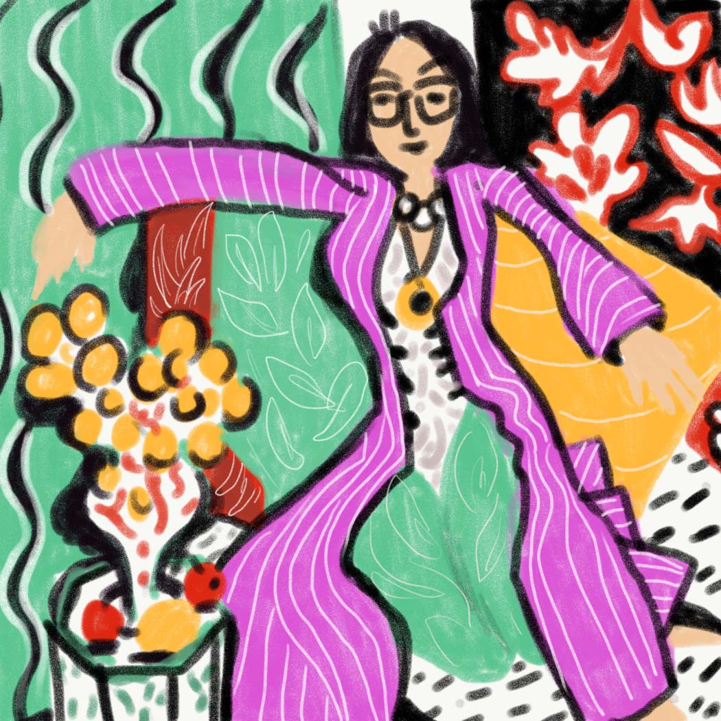 My copy of Woman in a Purple Coat by Henri Matisse