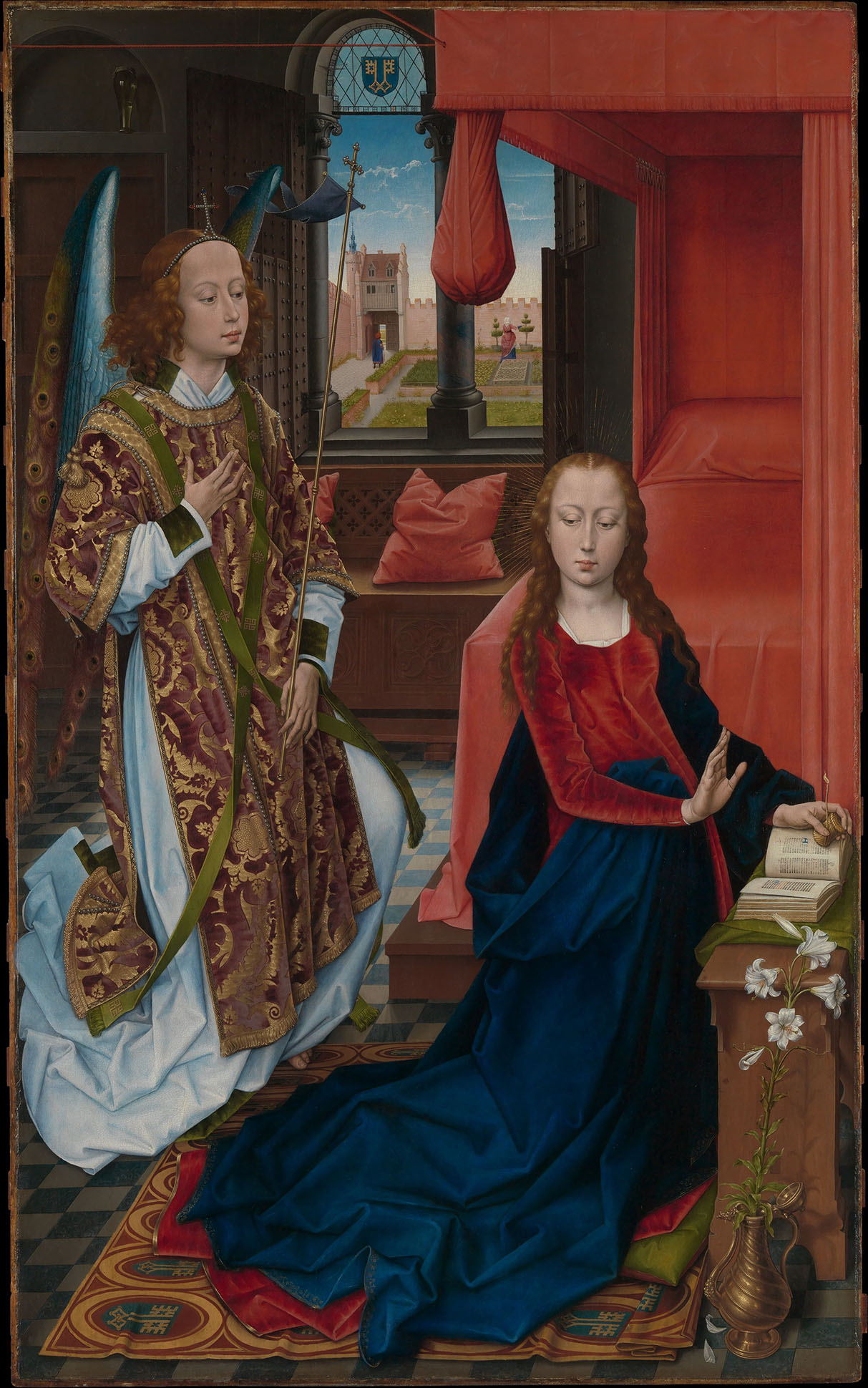The original The Annunciation by Hans Memling