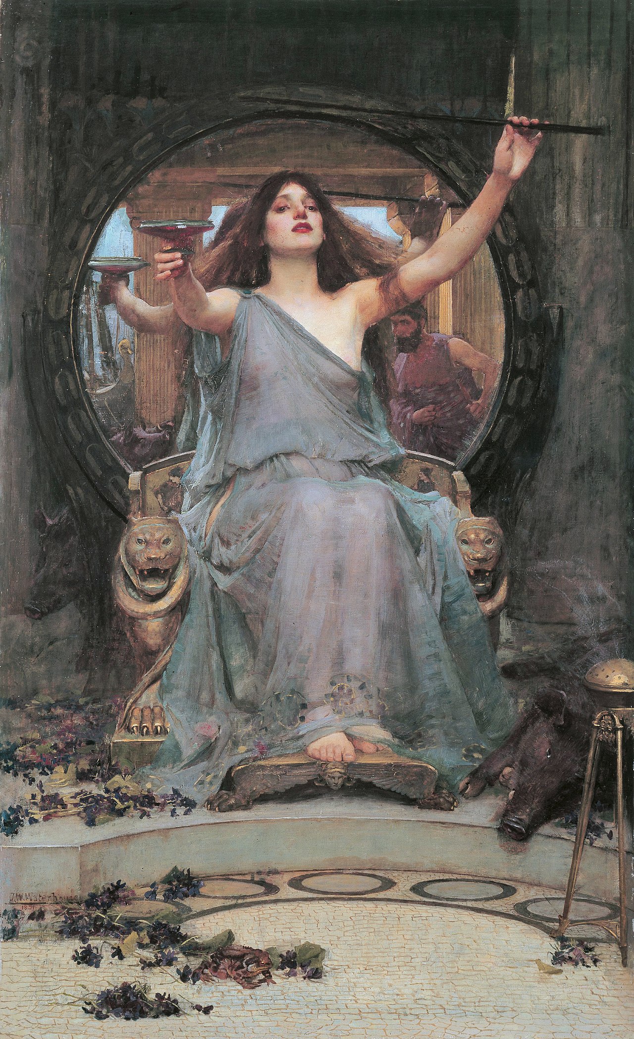 The original Circe Offering the Cup to Ulysses by John William Waterhouse