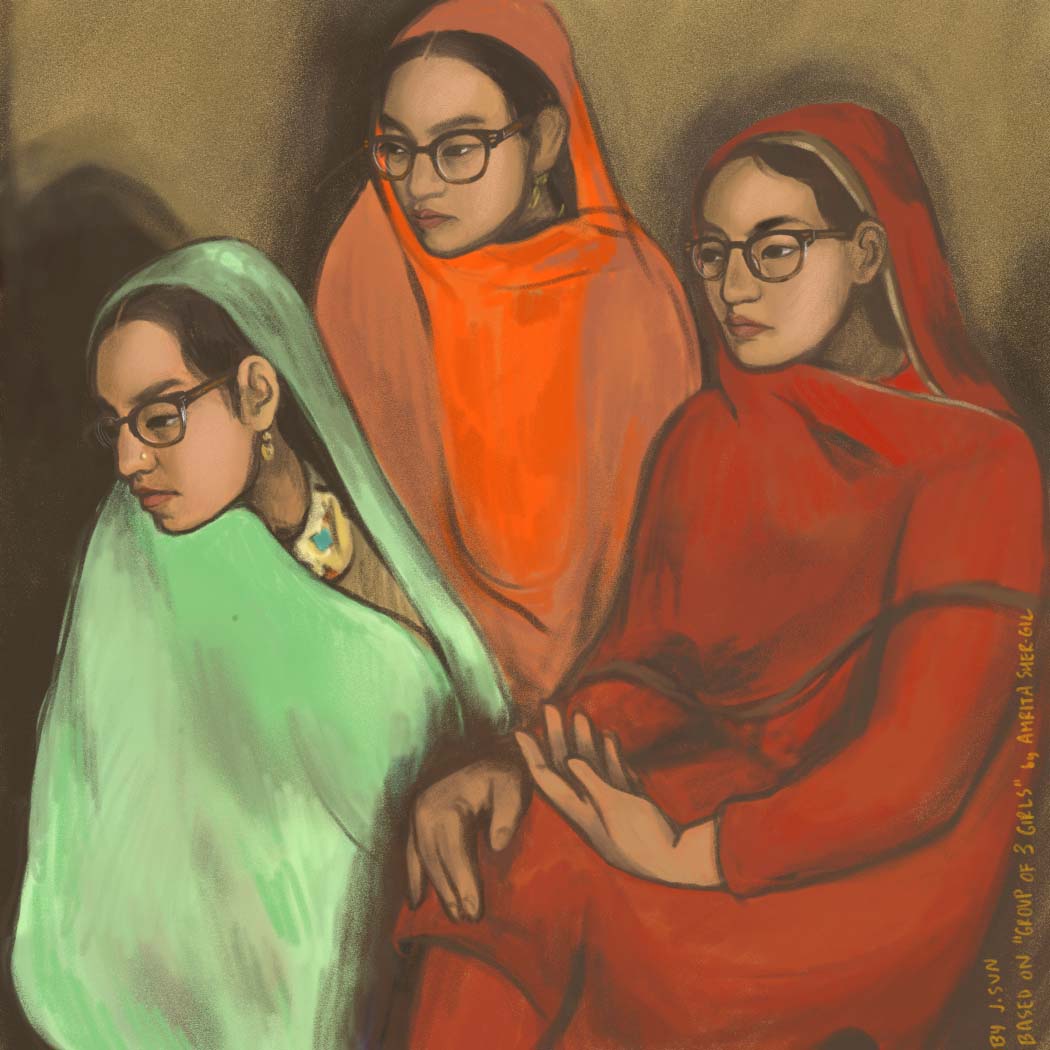 My copy of Three Girls by Amrita Sher-Gil