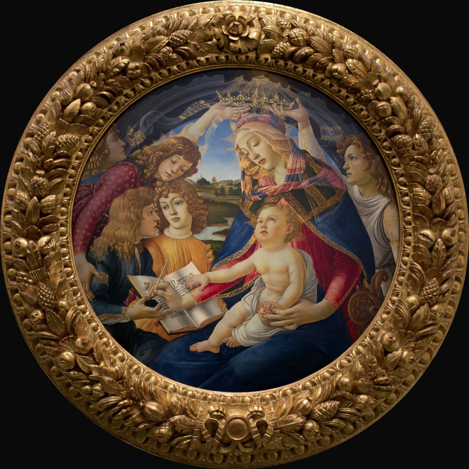 The original Madonna of the Magnificat by Sandro Botticelli