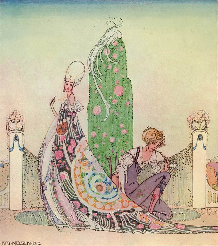 The original Illustration from The 12 Dancing Princesses by Kay Nielsen