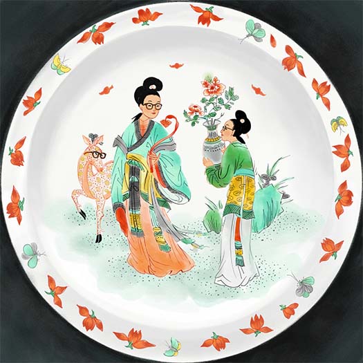 Plate with Fairies by Unknown artist