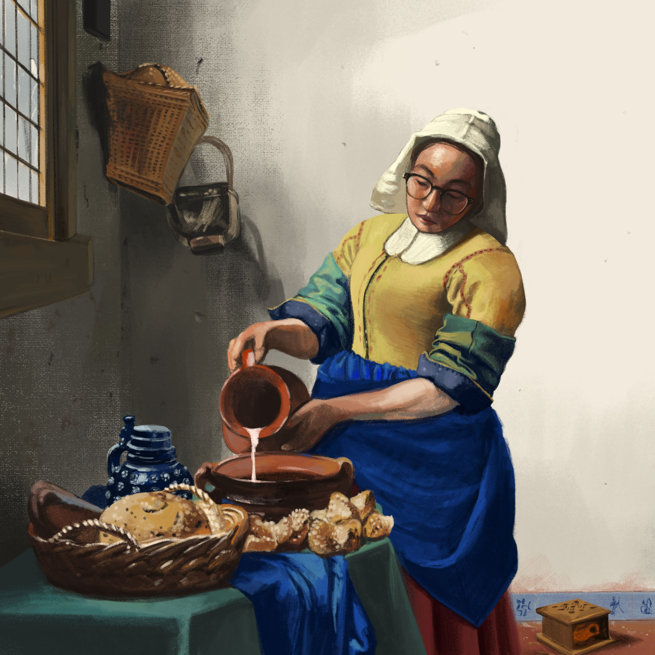 My copy of The Milkmaid by Johannes Vermeer