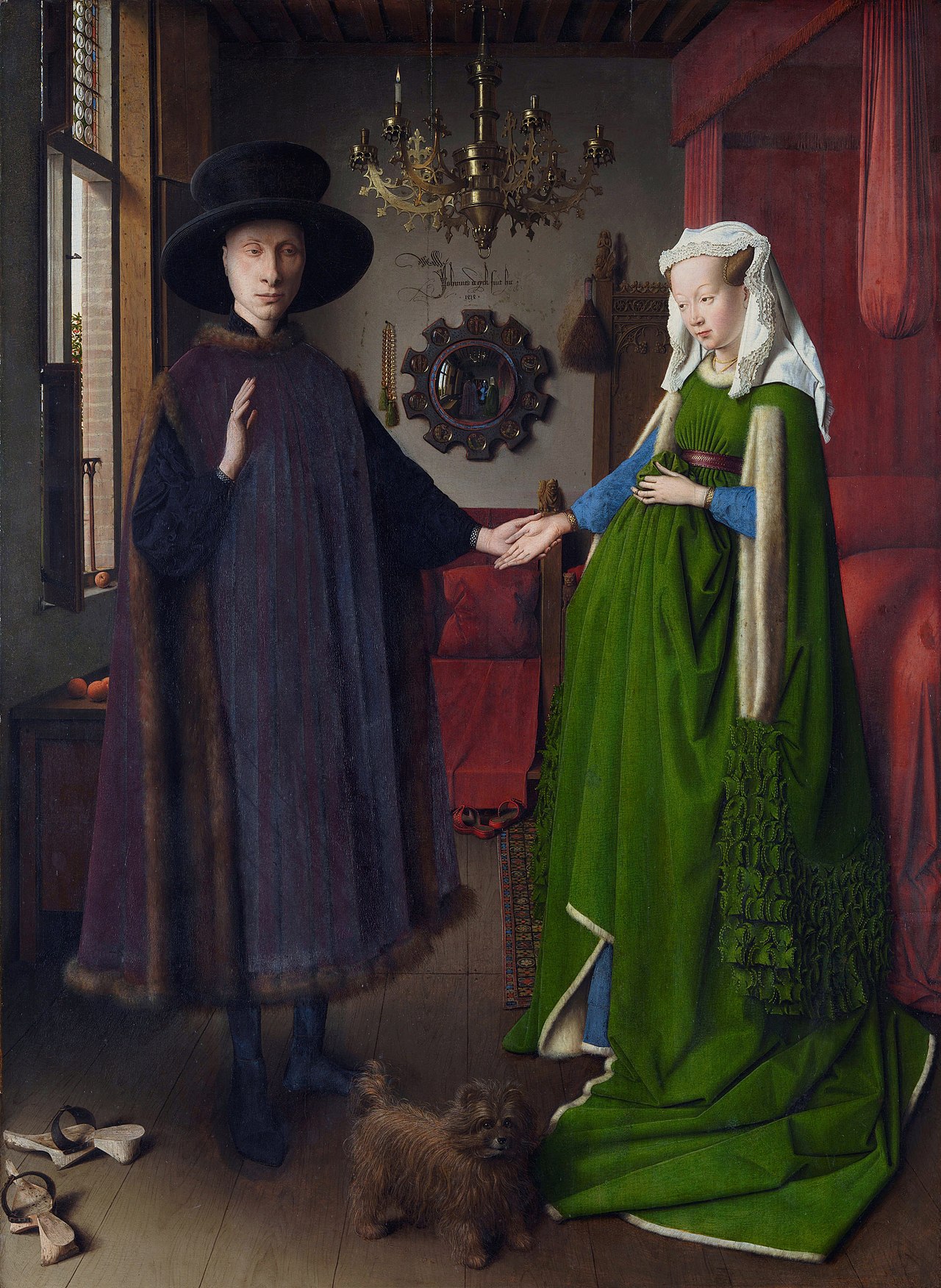 The original The Arnolfini Portrait by Jan van Eyck