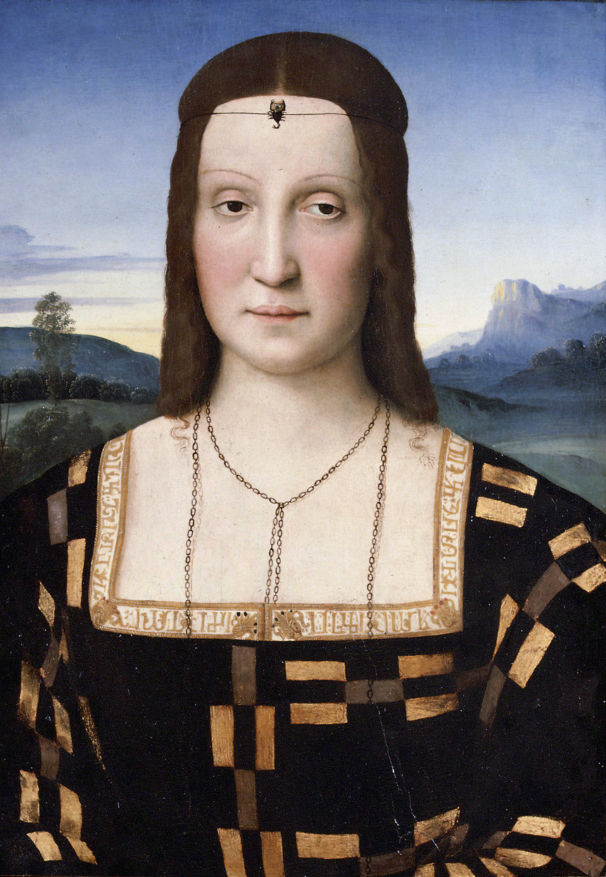 The original Portrait of Elisabetta Gonzaga by Raphael