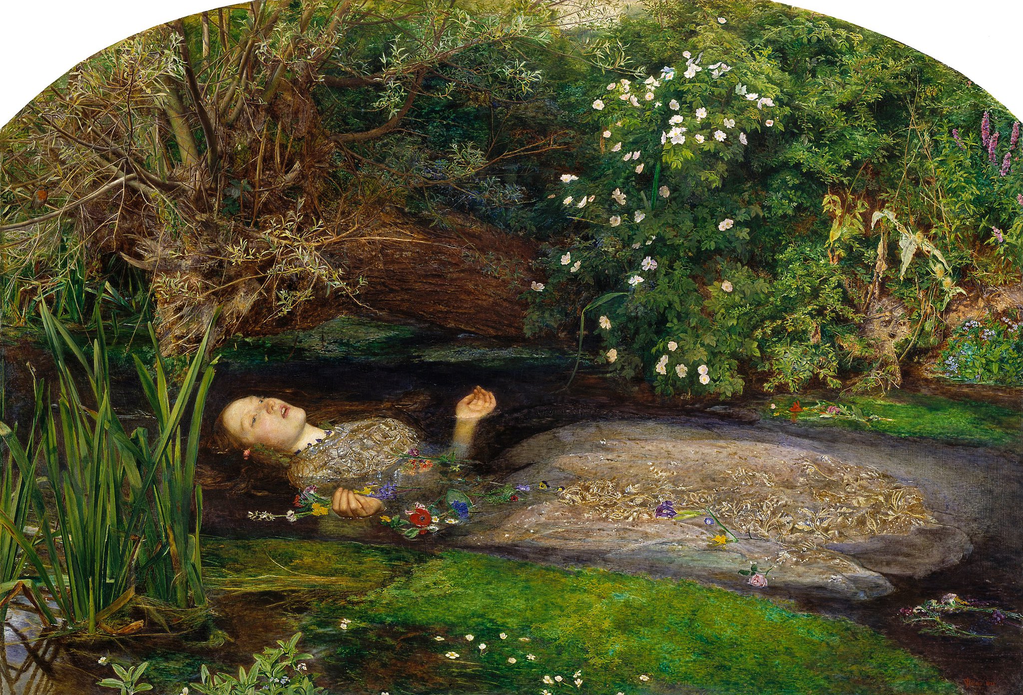 The original Ophelia by John Everett Millais