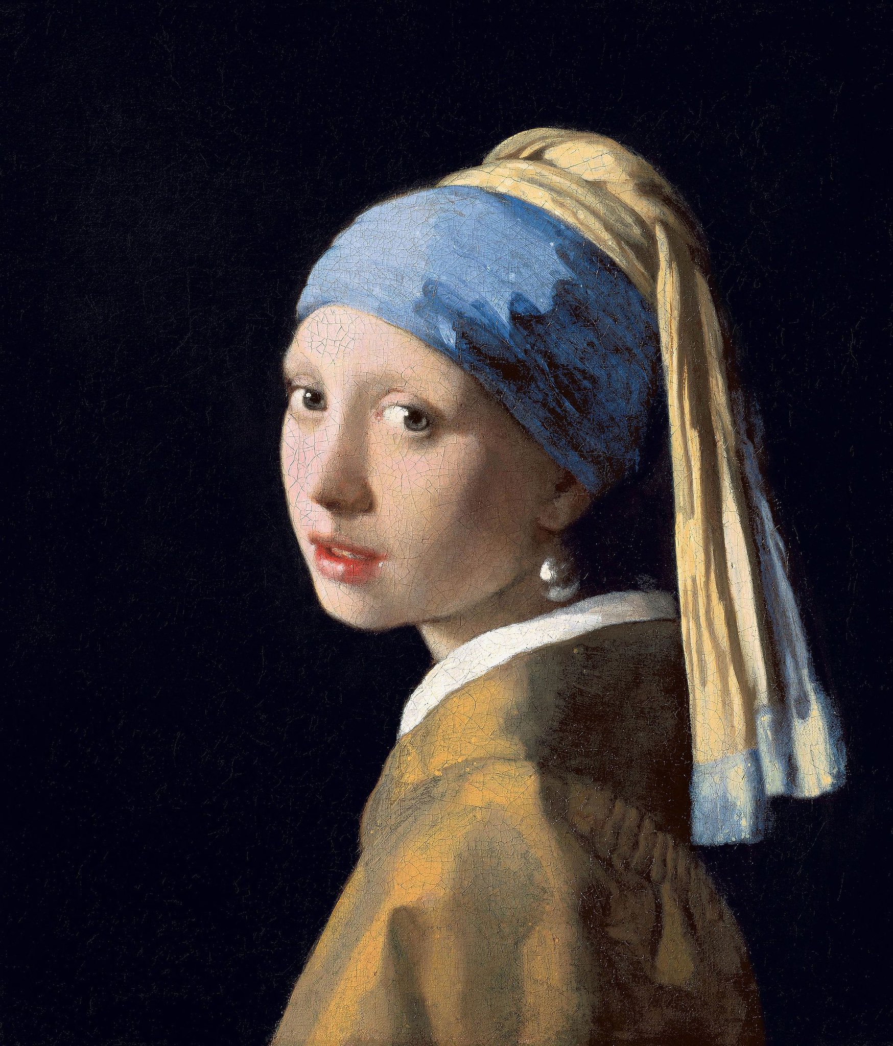 The original Girl with a Pearl Earring by Johannes Vermeer